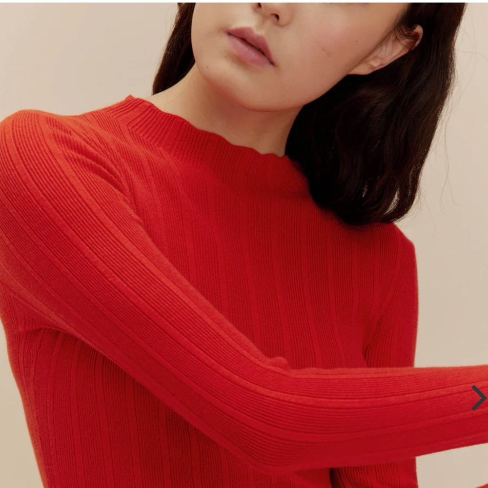 Neiwai Knitted Ribbed Sweater - Picture 2 of 6